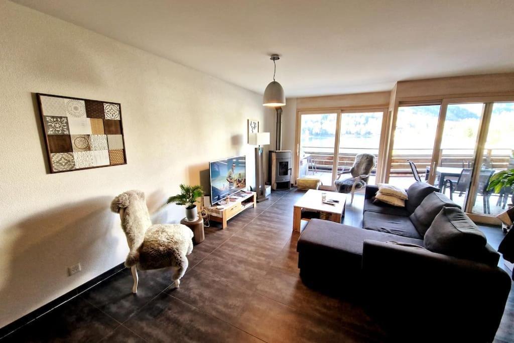Superbe Appartement Champex-Lac Avec Piscine Et Sauna エクステリア 写真